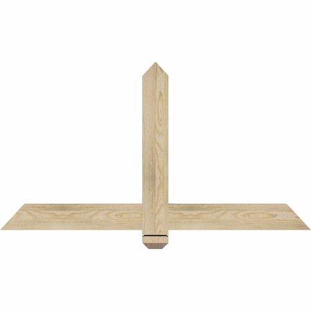 Ekena Millwork Eugene Rough Sawn Timber Gable Bracket, Douglas Fir, 48"W x 26"H x 2"D x 4"F, 13/12 Pitch GBW048X26X0204EUG00RDF